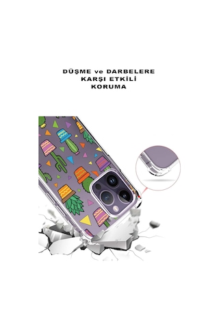 Prinrify Realme C25 Uyumlu Water Color 4 Baskılı Şeffaf Köşe Korumalı Antişok Kılıf