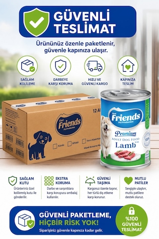 Premium Kuzu Etli Yetişkin Köpek Konservesi 12 X 400 Gr Chunk Special