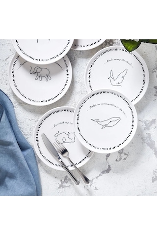 Fecra Animal 6 Parça Pasta Tabağı Seti