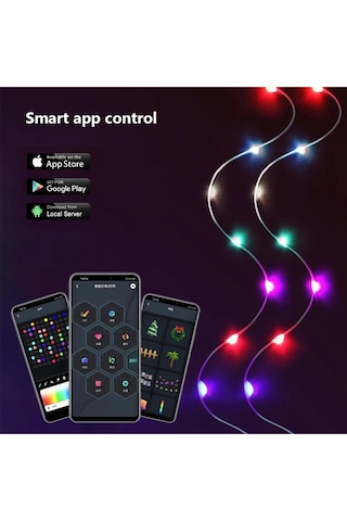 Usb Uygulamadan Sese Duyarlı 9.9 Metre Rgb Yılbaşı Ledi Kumandalı Led Çam Ağacı Kayar Led Tv Arkası Rgb