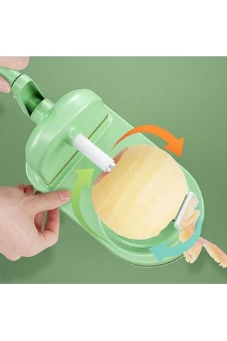 Fastbuy Yeşil Elma Soyucu, Döner Meyve Soyucu, Elma Dilimleme Makinesi, Mutfak Aletleri, Açık Yeşil Açık Yeşil