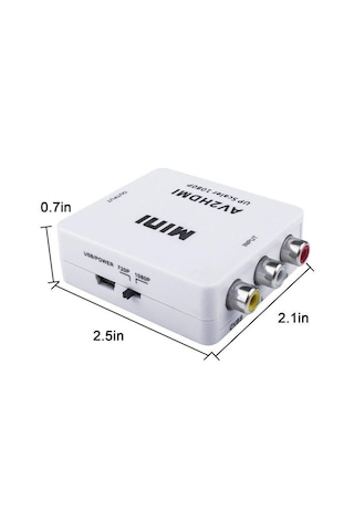 Rca To Hdmi Av Çevirici Dönüştürücü Converter 1080P Tv Tüplü Televizyon