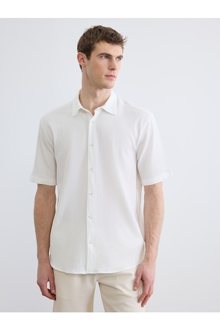 Lcw Vision Beyaz Regular Fit Erkek Basic Gömlek