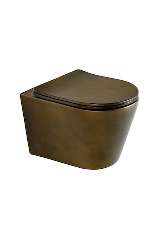 Lena Asma Klozet Kapak Dahil Mat Bronz Et-h201br Bronz
