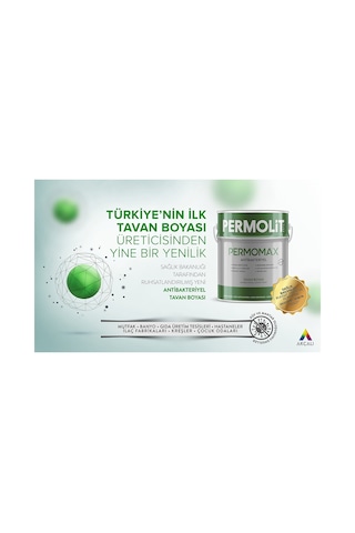 Permolit Permomax Antibakteriyel Tavan Boyası - KG Seçiniz 20 KG