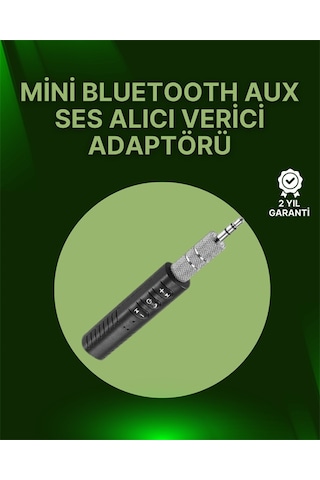 Bluetooth 4.1 Ses Alıcısı 3.5mm Girişli Hoparlör & Kulaklıklar İçin Kablosuz Dönüştürücü