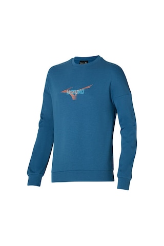 Mizuno Mızuno Graphic Crew Erkek Sweatshirt Mavi
