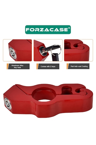 Forzacase Motosiklet Kilidi Gidon Ve Fren Kilit Fc1002 Siyah