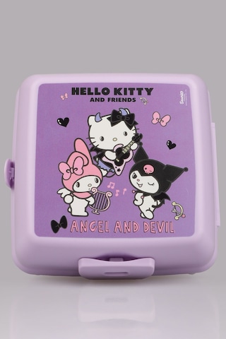 "dekomus Islak Mendil Hediyeli"lisanslı Hello Kıtty & Best Frıends Kuromı,my Melody 2 Katlı Beslenme Kabı/lunch Box Ahşap