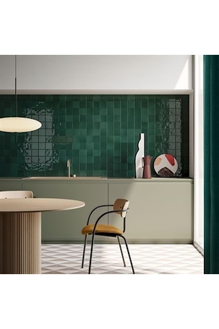 VitrA 10x10 Retromix Fon Zümrüt Yeşil Parlak Duvar Karosu K948422