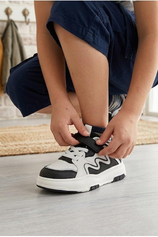 Fort Odessa Cool Hafif Rahat Sneaker Çocuk Ayakkabı Siyah - Beyaz