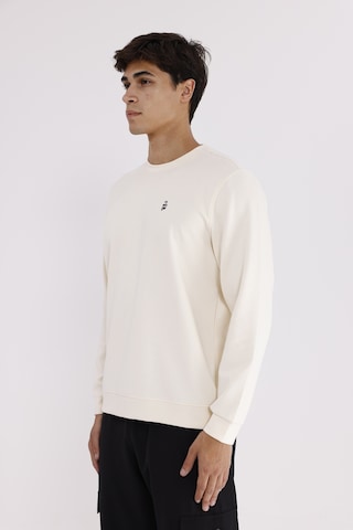 Rowinger Modal Karışımlı Yumuşak Dokulu Rahat Kalıp Esnek Kullanım Sunan Sweatshirt Ecru