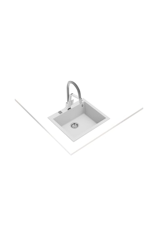 Teka Forsquare 50.40 Tg Tek Hazneli Tegranite + Eviye - Arctic White - 115230009