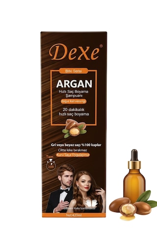 Dexe Doğal Kahve 20 Dakikada Hızlı ve Pratik Boya Saç Boyama Şampuanı 420 ML