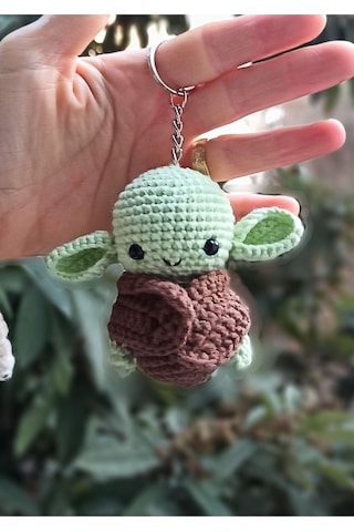 Yoda Anahtarlık - El Yapımı Amigurumi Örgü Anahtarlık, Çanta Süsü Sevimli Ve Özgün Tasarımlar