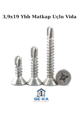 3,9x19 Yhb Matkap Uçlu Vida-1.9 Cm Akıllı Vida 500 Adet 3.9 x 19 MM 3,9x19 Yhb Matkap Uçlu Vida-1.9 Cm Akıllı Vida 500 Adet 3.9 x 19 MM