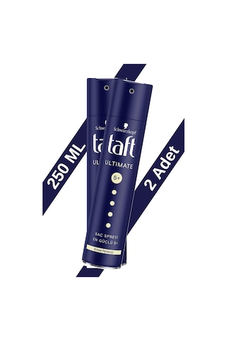 Schwarzkopf Taft Ultimate 5+ Kristal Parlaklığı Saç Spreyi 2 x 250 ML