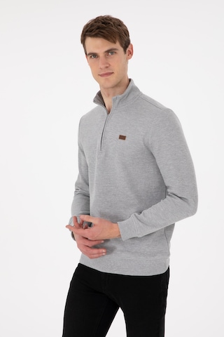 U.s. Polo Assn. Erkek Gri Melanj Sweatshirt 50298243-vr086 Gri Melanj