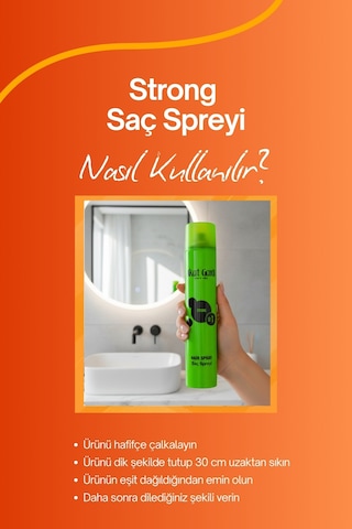 Akat Gardi Saç Spreyi Strong No:1 Yeşil 400 Ml
