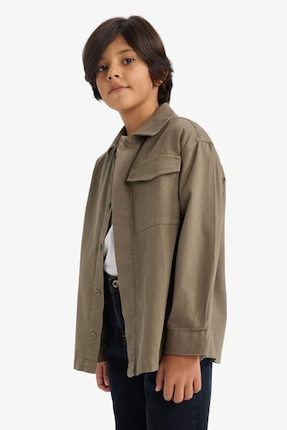 Defacto Erkek Çocuk Oversize Geniş Kalıp Polo Yaka Uzun Kollu Gömlek G3621a825aukh401 Haki-kh401