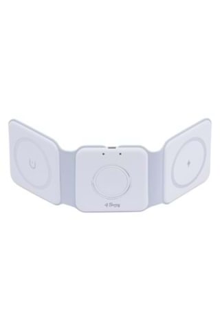 W07b Beyaz 3 İn 1 Manyetik Kablosuz Şarj Standı İphone, Airpods Uyumlu