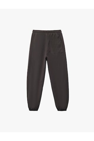 Koton Cepli Beli Lastikli Bağlamalı Loose Fit Jogger Paraşüt Pantolon Antrasit 6wkb40018tw Antrasit