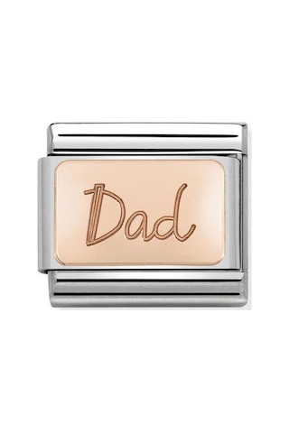 Composable Classic Dekoratif Link - Plakalar Mesajlar - Baba - 9k Rose Altın