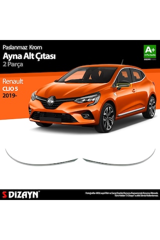S-Dizayn Renault Clio 5 Krom Ayna Alt Çıtası 2 Prç. 2019 Ve Üzeri