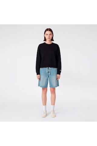 Champion Crewneck Regular Fit Kadın Siyah Sweatshirt 118557 2800282