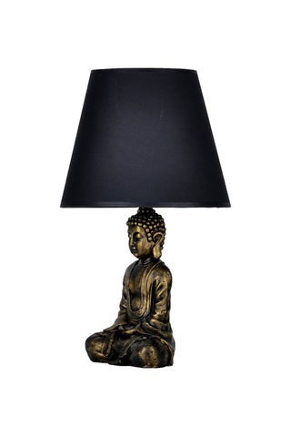 Qdec Modern Dizayn Buda Abajur Gold-Siyah Diğer