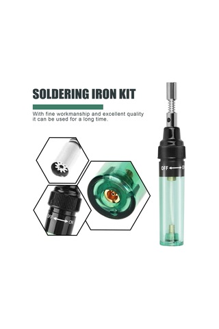 Youtek Ev İçin Taşınabilir Gaz Lehim Makinesi - Uçak Kalem Tipi Tamir Aleti 3'ü Bir Arada Kaynak Gereci