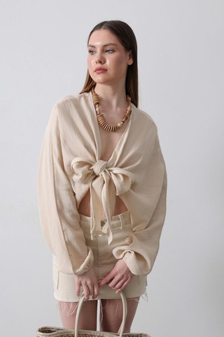 Gülsüm Aydın Bluz - Bej Bej