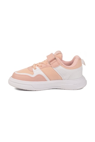 Reyber Pudra Beyaz Cırtlı Fileli Hafif Unisex Çocuk Spor Ayakkabı 026 F Pudra-beyaz