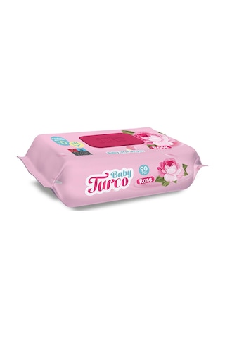 Baby Turco Gül Kokulu Islak Havlu 90'Lı