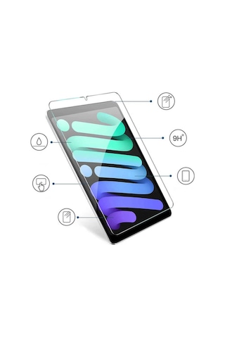 Apple Uyumlu iPad Mini 6 2021 Tablet Blue Nano Screen Protector Kırılmayan Ekran Koruyucu Kılıf