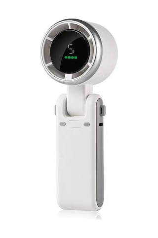 Honmex 3'ü Bir Arada El Tutanlı Mini Turbin Fan: 5 Hızlı Usb Çevirilebilir Masaüstü/neck Fan, 3600mah Batarya Ve Askı Kordonu - Beyaz
