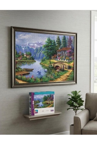 Yalnız Doğa Ve Kuğu Gölü İkili Set - 1000 + 500 Parça İkili Puzzle Seti