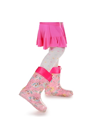 Kiko Kids Unicorn Su Geçirmez Kız Çocuk Yağmur Çizmesi Pembe - Turkuaz Pembe - Turkuaz