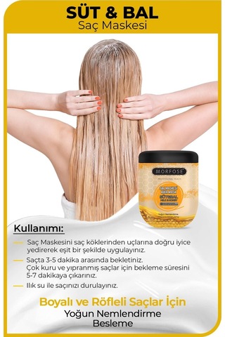 Süt & Bal Saç Maskesi 500 Ml