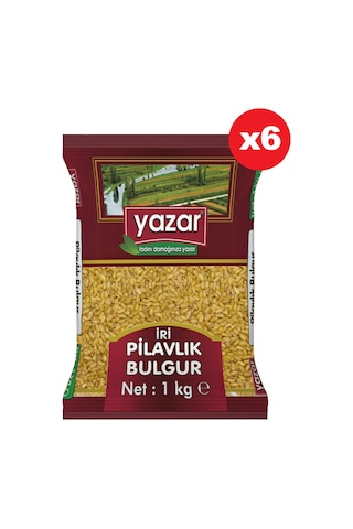 Yazar İri Taneli Pilavlık Bulgur 6 x 1 KG