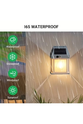 Güneş Enerjili Sensörlü Duvar Lambası