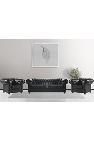 Ofiscombin Ofis Büro Koltuk Kanepe Oturma Takımları Ofis Grupları Martin Siyah Chester3