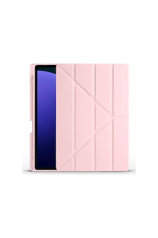 Galaxy Uyumlu Tab S9 Plus Kılıf Zore Tri Folding Kalem Bölmeli Standlı Kılıf