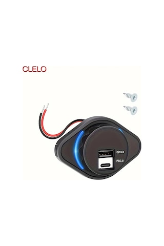 Honeybeeshop Clelo 12v Usb C Soket Çift Pd3.0 Qc3.0 24w 24v Araba Usb Portu Tip C 1 Takım