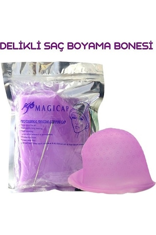 Delikli Saç Boyama Röfle Bonesi Silikon + Tığ