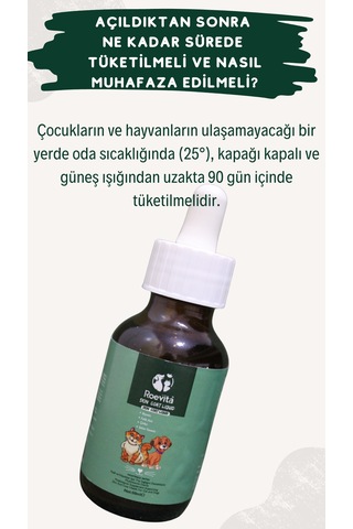 Roevita Kedi ve Köpekler İçin Tüy  Multivitamin Damla