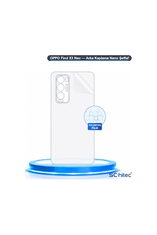 Schitec Oppo Find X3 Neo Uyumlu Arka Yüzey Hidrojel Koruyucu Film 58112332