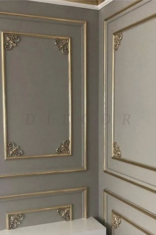 Diecor Dekoratif Boyanabilir Polimer Mobilya, Duvar Ve Tavan Motifi Gümüş 12 Cm Model:xa53