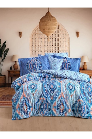 Herıtage Çift Kişilik Nevresim Takımı Kaftan Mavi