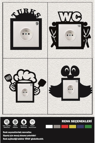 Dekoratif Priz Kenarı Süsü Ahşap Priz Çerçevesi